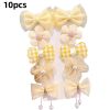 Chiffon Bow Ribbon Girls Hairpins Cute Colorful Bows Flowers Children Hair Clips Fashion Hair Accessories - C- Yellow 1