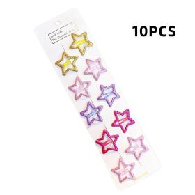 10pcs/set Girls Cartoon Nylon Scrunchie Kids Ponytail Holder Hair Bands Rubber Band Headband Fashion Hair Accessories - C- 1