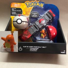 TOMY Pokemon Pokeball Belt Pikachu Pokeball Pocket Monster Deformation Model Toy Set Cosplay Action Doll Model Children's Toys - With box-1 - One Size