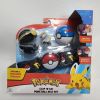 TOMY Pokemon Pokeball Belt Pikachu Pokeball Pocket Monster Deformation Model Toy Set Cosplay Action Doll Model Children's Toys - With box-xinling bao