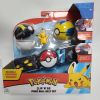 TOMY Pokemon Pokeball Belt Pikachu Pokeball Pocket Monster Deformation Model Toy Set Cosplay Action Doll Model Children's Toys - With box-huishou pk -