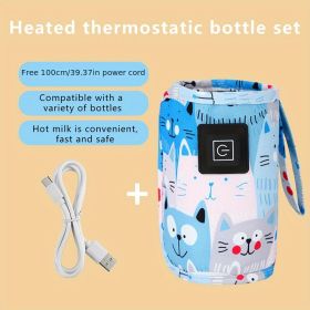 USB Milk Water Warmer; Travel Stroller Insulated Bag; Baby Nursing Bottle Heater; Newborn Infant Portable Bottle Feeding Warmer - Style C