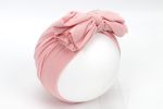 Baby Girls Headwrap Bowknot Cotton Cloth Turban Toddler Ear Hat Kids Head Cap Baby Hats - pink