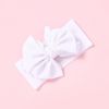 Baby Bows Velvet Headbands Turbans Hairband Headwraps Stretchy Wide Cross Knotted for Newborn Toddlers Kids - white