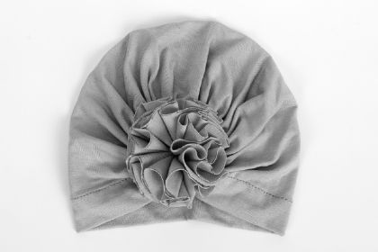 Knotted Caps Turban Newborn Baby Hospital Hat Soft Cotton Toddler Kids Girl Head Wrap Cap Beanie Hat - gray