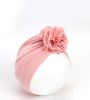 Knotted Caps Turban Newborn Baby Hospital Hat Soft Cotton Toddler Kids Girl Head Wrap Cap Beanie Hat - pink