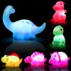 6 Pcs/Pack Dinosaur Bath Toys Light-UpFloating Bath Toys Set For Baby Toddlers Kids; Birthday Easter Christmas Shower Pool Bath Toys; Boys Girls Child