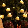 LED Outdoor Solar Garden Lights Waterproof Mushroom String Lawn Lamps Cute Fairy Light Landscape Lamp Path Yard Lawn Patio Decor - Warm white - 3.5M 1