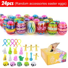 2023 Easter Eggs Happy Easter Decorations Plastic Easter Eggs Candies Chocolate Gift Boxes Colorful Egg DIY Craft for Kids Gift - 24pcs - CN