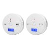 LCD CO Sensor Carbon Monoxide Detector 85dB Sound Independent CO Poisoning Warning Alarm Detector Meter Kitchen Fireplace Indoor - CN - 2PCS