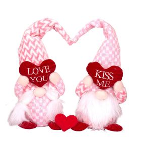 Valentines Day Gift Gnome Faceless Gnome Doll Plush Elf Doll Decor Stuffed Ornament Wedding Table Decor Kids Toy Home Room Decor - 2pcs A - CN