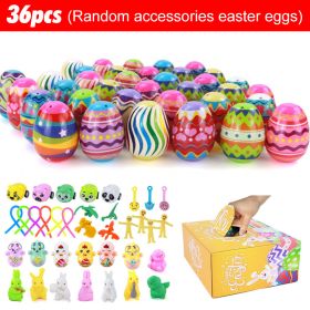 2023 Easter Eggs Happy Easter Decorations Plastic Easter Eggs Candies Chocolate Gift Boxes Colorful Egg DIY Craft for Kids Gift - 36pcs - CN