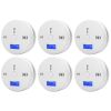 LCD CO Sensor Carbon Monoxide Detector 85dB Sound Independent CO Poisoning Warning Alarm Detector Meter Kitchen Fireplace Indoor - CN - 6PCS