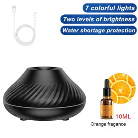 Air Humidifier Diffusers Essential Oil Diffuser USB Portable Humidifier Volcanic Flame Aroma Diffuser Essential Oil Lamp Bedroom - black- cologne - Ch