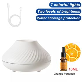 Air Humidifier Diffusers Essential Oil Diffuser USB Portable Humidifier Volcanic Flame Aroma Diffuser Essential Oil Lamp Bedroom - white - cologne - C