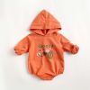 Baby Girl 1pcs Cartoon Pattern Long Sleeved Funny Onesies With Hat - 66 (3-6M) - Orange