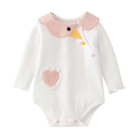 Baby Girl Cartoon Shape Long Sleeve Cute Onesies Bodysuit - 59 (0-3M) - White