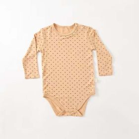 Baby Floral & Heart Pattern Soft Cotton Long Sleeved Onesies - 90 (12-24M) - Pink