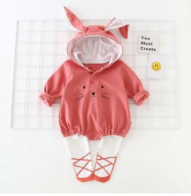 Baby Cartoon Shape Solid Color Long Sleeved Triangle Onesies - 90 (12-24M) - Red