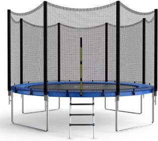 Simple Deluxe Trampoline for Kids with Safety Enclosure Net 14FT Wind Stakes Simple Deluxe 400LBS Weight Capacity Outdoor Backyards Trampolines with N