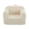 Kids Armchair Toddler Couch Baby Sofa Chair with Sherpa Fabric for Boys and Girls (Beige) - Beige