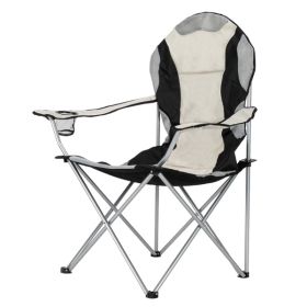 Medium Camping Chair Fishing Chair Folding Chair Black Gray - as picture