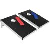 Cornhole Set with Foldable Design and Side Handle - black