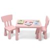 3 Pieces Multi Activity Kids Play Table and Chair Set - Pink