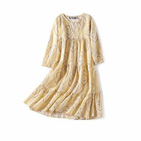 Block Printed Girl's Kaftan Dress - Oia - 6