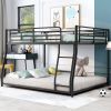 Metal Floor Bunk Bed, Full XL over Queen, Black (Expected to arrive at 11.10) - as Pic