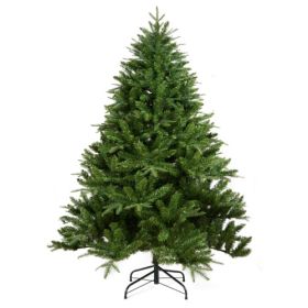 6-FT Artificial Christmas Tree with 1600 Tips,No Light, Unlit Hinged Spruce PVC/PE Xmas Tree for Indoor Outdoor, Green - Green
