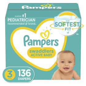 Pampers Swaddlers Diapers Enormous Pack Size 3, 136 Count - Pampers