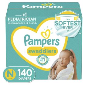Pampers Swaddlers Diapers Enormous Pack Size Newborn, 140 Count - Pampers