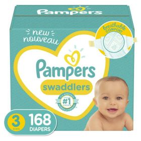 Pampers Swaddlers Diapers, Soft and Absorbent, Size 3, 168 Ct - Pampers