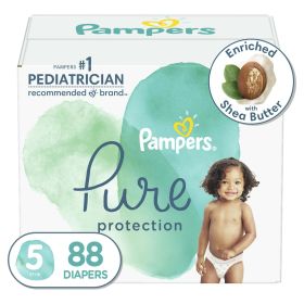 Pampers Pure Protection Diapers Size 5, 88 Count - Pampers