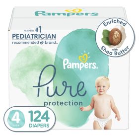 Pampers Pure Protection Diapers Size 4, 124 Count - Pampers