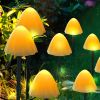 LED Outdoor Solar Garden Lights Waterproof Mushroom String Lawn Lamps Cute Fairy Light Landscape Lamp Path Yard Lawn Patio Decor - Warm white - 5M 20L