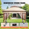 VEVOR Patio Gazebo, 11 x 11 FT Pop up Gazebo for 8-10 Person, with Mosquito Netting, Metal Frame, and PU Coated 250D Oxford Cloth, Outdoor Canopy Shel