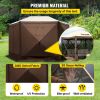 VEVOR Camping Gazebo Screen Tent; 12*12ft; 6 Sided Pop-up Canopy Shelter Tent with Mesh Windows; Portable Carry Bag; Stakes - 12 ft x 12 ft