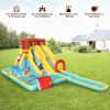 Inflatable Dual Slide Water Park Climbing Bouncer with 735W Air Blower - as show