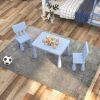 3 Pieces Multi Activity Kids Play Table and Chair Set - Blue