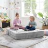 Kids Couch Modular Loveseat Children Furniture for Playroom - grey