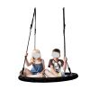 Detachable Spider Web Tree Swing Outdoor Safe and Durable Kids Hanging Platform Swing Seat for Children Adults Backyard Garden - 24 inches