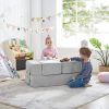 Kids Couch Modular Loveseat Children Furniture for Playroom - grey