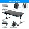 Foldable Laptop Stand Height Angle Adjust Notebook Bed Desk Breakfast Reading Table L Size - L