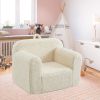 Kids Armchair Toddler Couch Baby Sofa Chair with Sherpa Fabric for Boys and Girls (Beige) - Beige