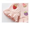 Baby Girls Fruit Embroidered Graphic Lace Sleeve Onesies & Headband - 59 (0-3M) - Pink