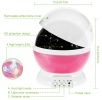 LED Star Sky Projector Night Light Kids Rotating Starry Night Lamp USB Sleep Light Xmas Gift - Pink