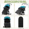 Baby Stroller Sleeping Bag Newborn Swaddle Wrap Toddle Winter Warm Footmuff Blanket  - Black