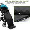 Baby Stroller Sleeping Bag Newborn Swaddle Wrap Toddle Winter Warm Footmuff Blanket  - Black